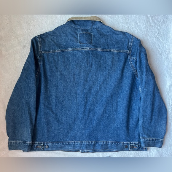 Levi's Denim Jacket with Beige Corduroy Collar Men Size XXL - Picture 4 of 10